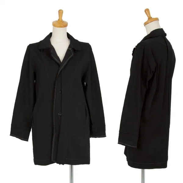 Y's Dyed Cotton Jacket Black 3 K-99862_001