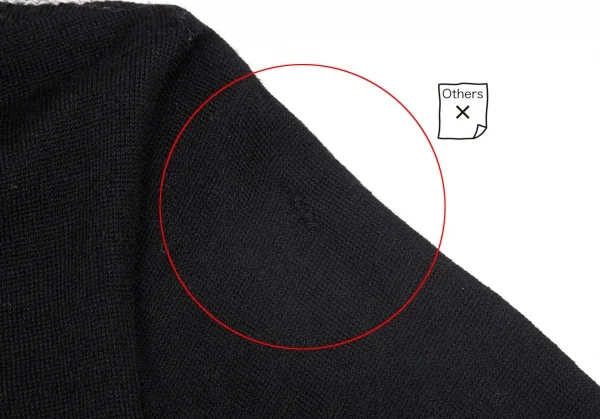 ワイズY's ドット刺繍ニットソー 黒グレー2 K-99873_013