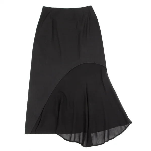 Y's Chiffon Switching Cotton Skirt K-99878_009