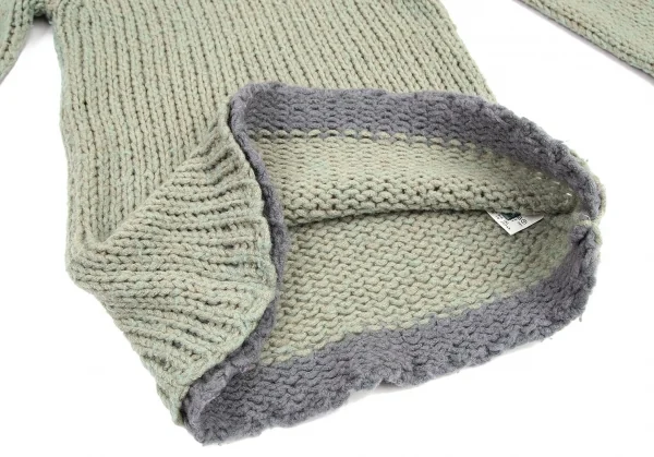 ワイズビスリミY's bis LIMI ハイネックローゲージニットセーター エメラルドグリーンS K-99883_010