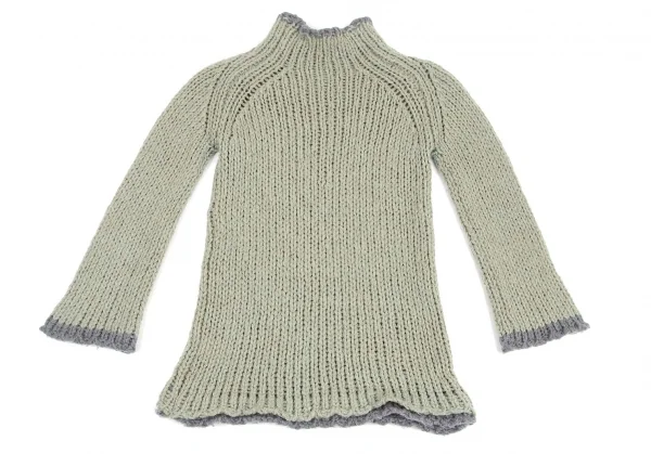 ワイズビスリミY's bis LIMI ハイネックローゲージニットセーター エメラルドグリーンS K-99883_011