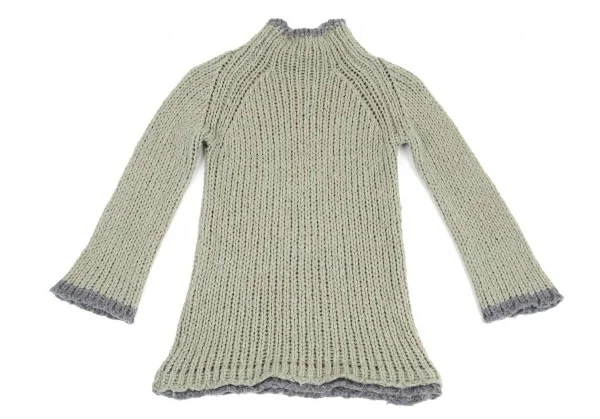 ワイズビスリミY's bis LIMI ハイネックローゲージニットセーター エメラルドグリーンS K-99883_002