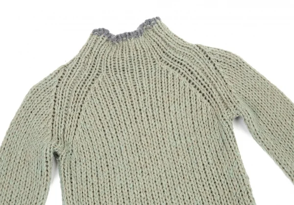ワイズビスリミY's bis LIMI ハイネックローゲージニットセーター エメラルドグリーンS K-99883_003