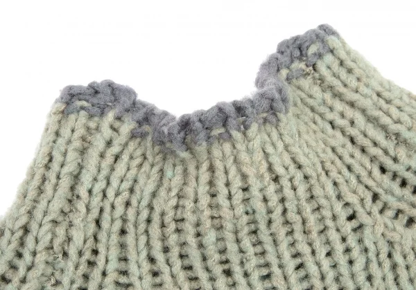 ワイズビスリミY's bis LIMI ハイネックローゲージニットセーター エメラルドグリーンS K-99883_004