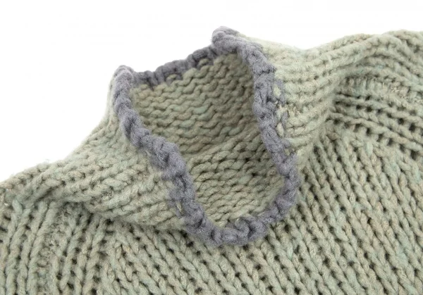 ワイズビスリミY's bis LIMI ハイネックローゲージニットセーター エメラルドグリーンS K-99883_005