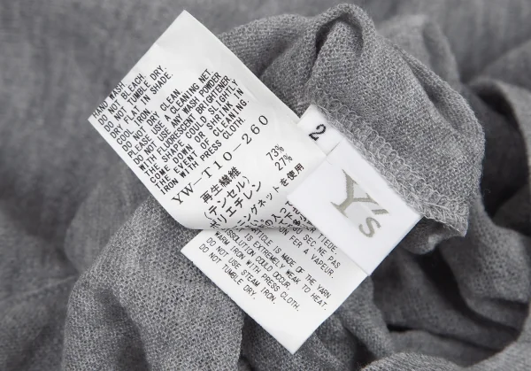 ワイズY's テンセルポリドルマン半袖トップス グレー2 K-99890_011