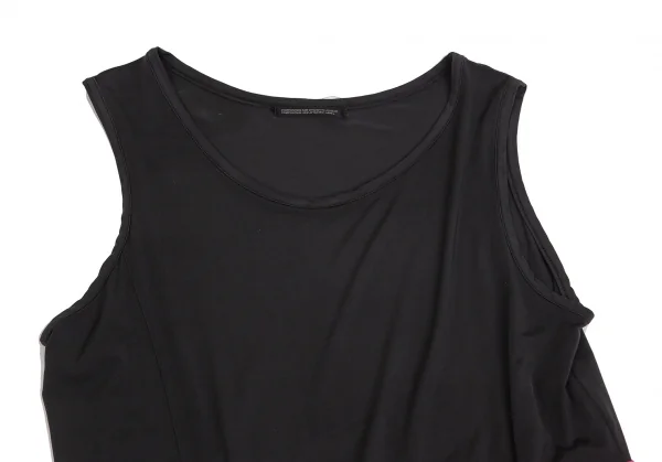 ヨウジヤマモト ファムYohji Yamamoto FEMME カラーブロック切替バルーンワンピース 黒ピンクS K-99905_003