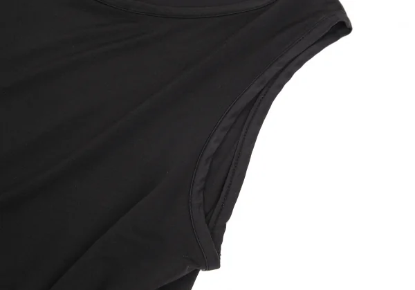ヨウジヤマモト ファムYohji Yamamoto FEMME カラーブロック切替バルーンワンピース 黒ピンクS K-99905_004