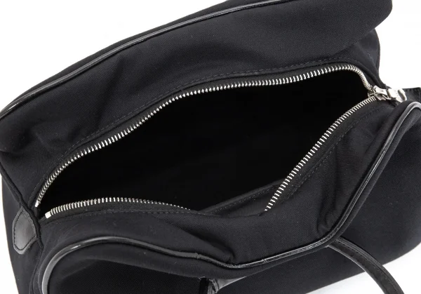 ヨウジヤマモト ファムYohji Yamamoto FEMME ギャバジンririジップハンドバッグ 黒 K-99907_011