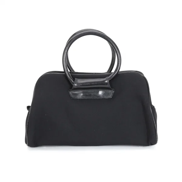 ヨウジヤマモト ファムYohji Yamamoto FEMME ギャバジンririジップハンドバッグ 黒 K-99907_004