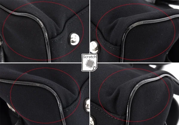 ヨウジヤマモト ファムYohji Yamamoto FEMME ギャバジンririジップハンドバッグ 黒 K-99907_007