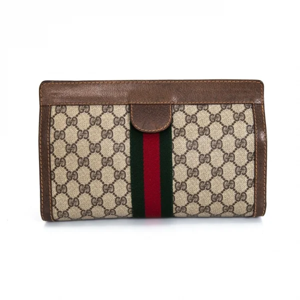 グッチGUCCI GG柄シェリークラッチバッグ ベージュブラウン K-99912_002