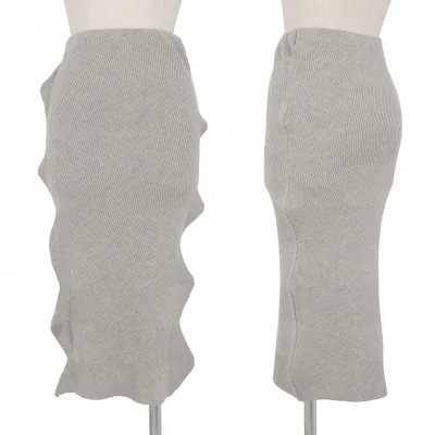 イッセイミヤケ ハートISSEY MIYAKE HaaT ジグザグリブニットスカート