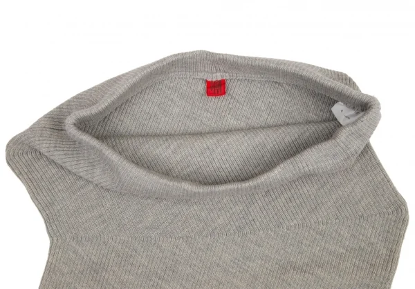 イッセイミヤケ ハートISSEY MIYAKE HaaT ジグザグリブニットスカート グレー2 K-99939_004
