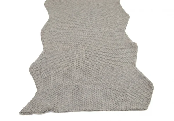 イッセイミヤケ ハートISSEY MIYAKE HaaT ジグザグリブニットスカート グレー2 K-99939_005