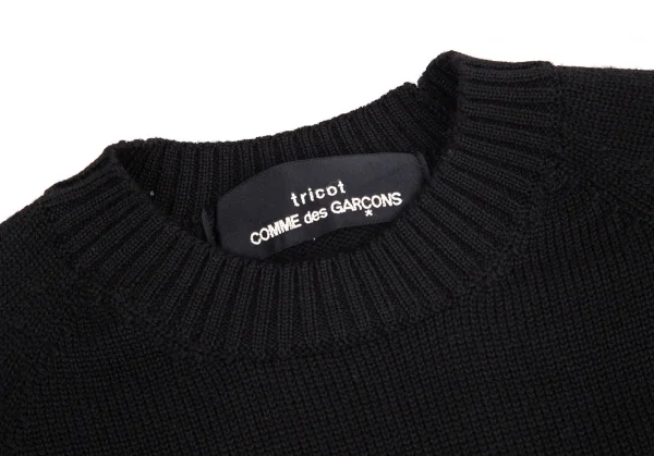 tricot COMMEdesGARCONS トレーナー カットソー 黒 ロゴ