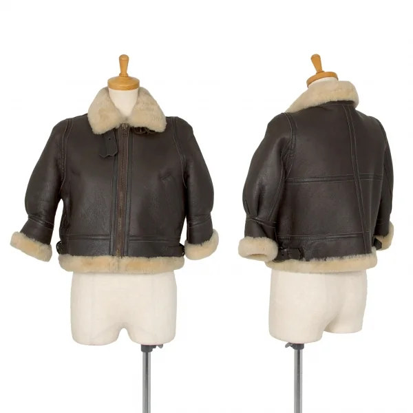 アンダーカバーUNDERCOVER ショートムートンB-3ジャケット 焦げ茶S位 K-99953_001