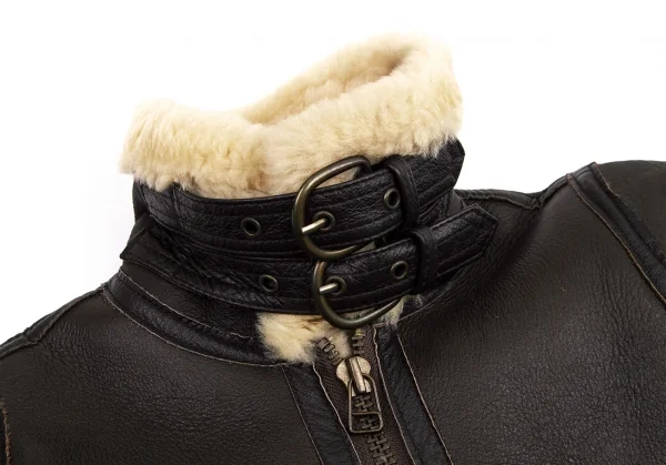 アンダーカバーUNDERCOVER ショートムートンB-3ジャケット 焦げ茶S位 K-99953_005