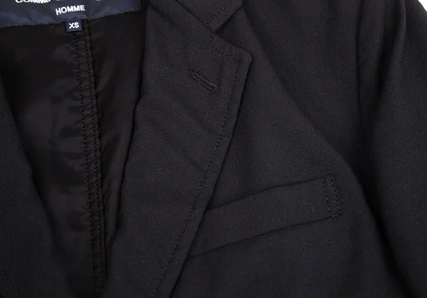 コムデギャルソン オムCOMME des GARCONS HOMME ウールトロパッカリングジャケット 黒XS K-99977_003