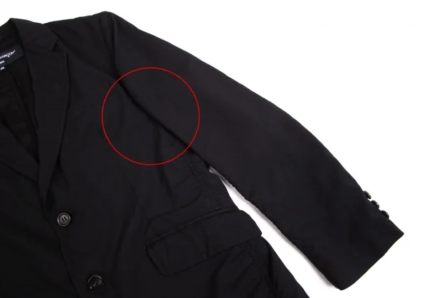 コムデギャルソン オムCOMME des GARCONS HOMME ウールトロパッカリングジャケット 黒XS K-99977_005