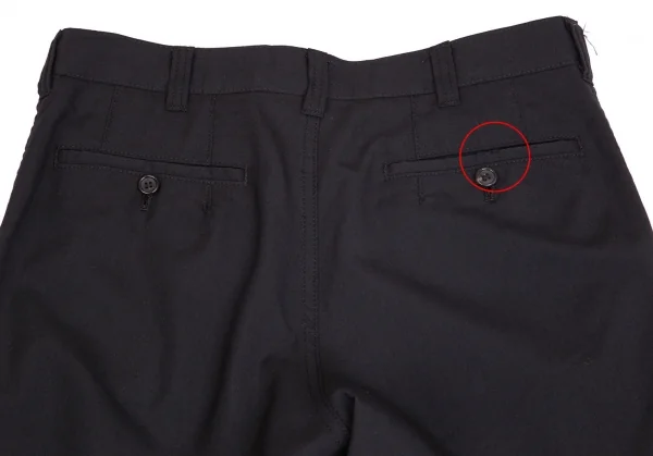 コムデギャルソン オムCOMME des GARCONS HOMME ウールトロパッカリングパンツ 黒XS K-99978_009