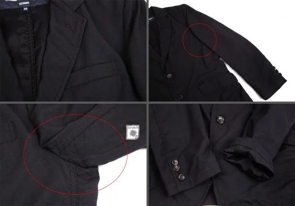 コムデギャルソン オムCOMME des GARCONS HOMME ウールトロパッカリングセットアップスーツ 黒XS K-99979_004