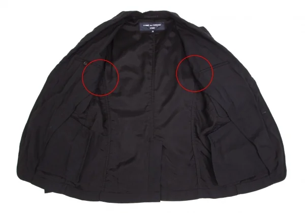 コムデギャルソン オムCOMME des GARCONS HOMME ウールトロパッカリングセットアップスーツ 黒XS K-99979_006