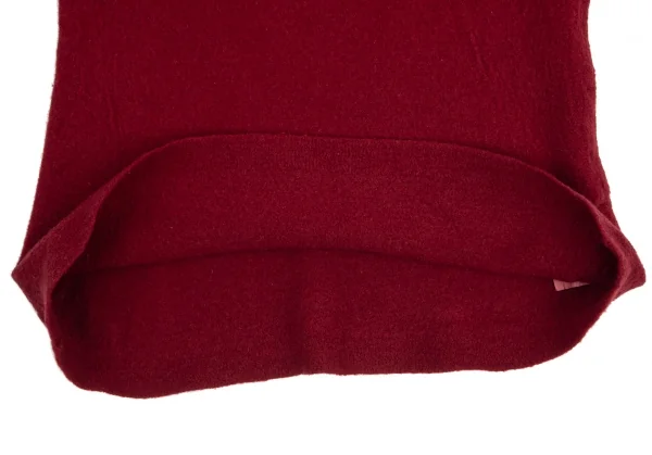 ローブドシャンブル コムデギャルソンrobe de chambre COMME des GARCONS ウール製品染めカットソー 赤XS位 K-100014_008