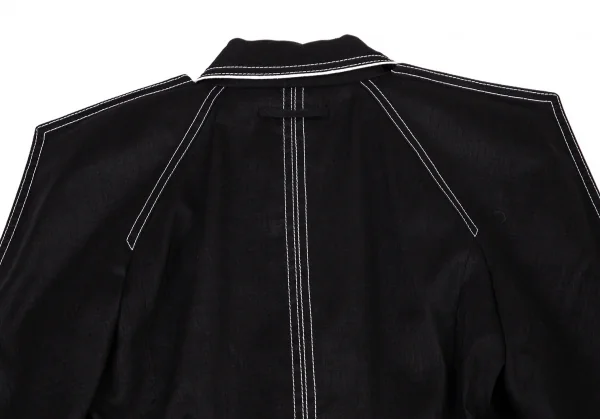 ジャンポールゴルチエ ファムJean Paul GAULTIER FEMME パイピングスクエアシルエットジャケット 黒40 K-100034_013