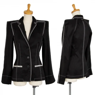 ジャンポールゴルチエ ファムJean Paul GAULTIER FEMME パイピングスクエアシルエットジャケット