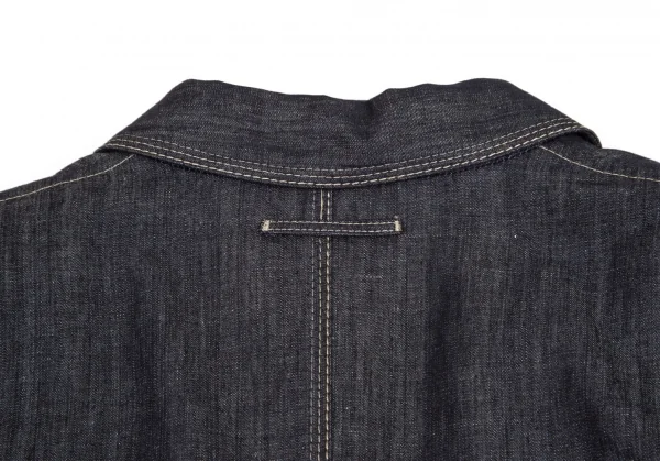 ジャンポールゴルチエ ファムJean Paul GAULTIER FEMME 裏ドラゴンプリントデニムショールカラージャケット インディゴ42 K-100035_014