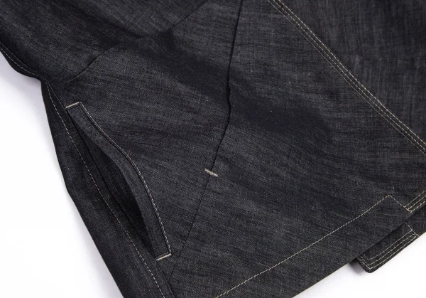 ジャンポールゴルチエ ファムJean Paul GAULTIER FEMME 裏ドラゴンプリントデニムショールカラージャケット インディゴ42 K-100035_009