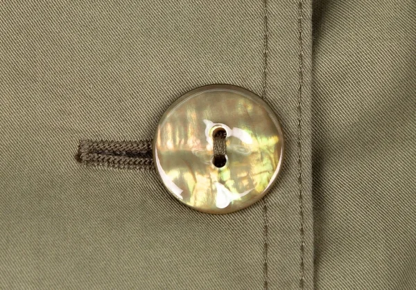 ジャンポールゴルチエ ファムJean Paul GAULTIER FEMME コットンダブルピークドラペルジャケット カーキ38 K-100036_010