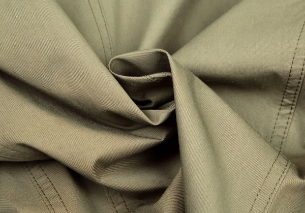 ジャンポールゴルチエ ファムJean Paul GAULTIER FEMME コットンダブルピークドラペルジャケット カーキ38 K-100036_017