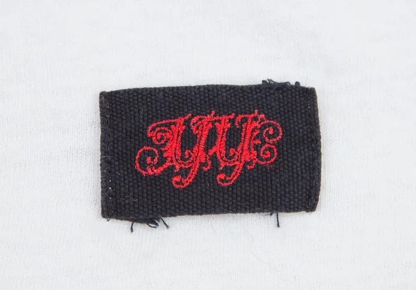 ヨウジヤマモト プールオムYohji Yamamoto POUR HOMME 製品洗いコットン裾パッチヘンリーネックカットソー 白3 K-100048_012