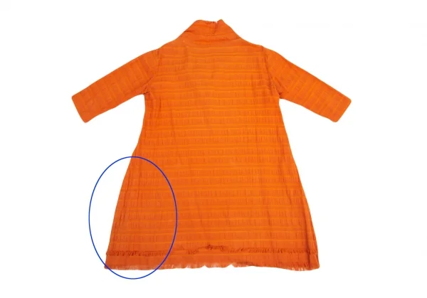 イッセイミヤケ ハートISSEY MIYAKE HaaT フリンジネックワンピース オレンジ2 K-100054_016