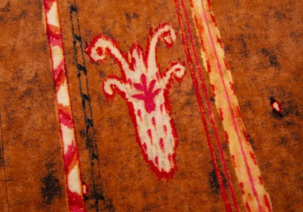 イッセイミヤケ ハートISSEY MIYAKE HaaT ネイティブストライプベロアスカート 茶1 K-100064_011