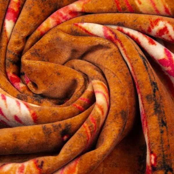 イッセイミヤケ ハートISSEY MIYAKE HaaT ネイティブストライプベロアスカート 茶1 K-100064_012