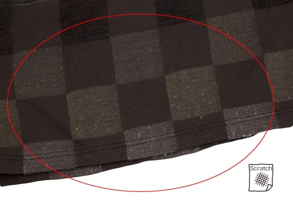 イッセイミヤケ ハートISSEY MIYAKE HaaT マルチファブリックボーダー切替スカート オフベージュグレー2 K-100069_009
