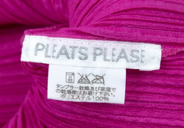プリーツプリーズPLEATS PLEASE メッシュレイヤードハイネックノースリーブ ショッキングピンク4 K-100091_012