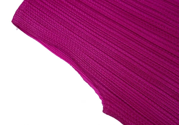 プリーツプリーズPLEATS PLEASE メッシュレイヤードハイネックノースリーブ ショッキングピンク4 K-100091_006