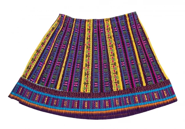 プリーツプリーズPLEATS PLEASE エスニックプリントミニスカート