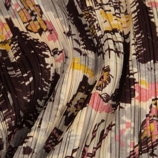 プリーツプリーズPLEATS PLEASE Nathalie Lete RED LIDING 赤ずきんプリントフラットワンピース ベージュ3 K-100161_011