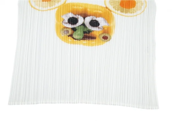 プリーツプリーズPLEATS PLEASE 果物トロンプルイユフレンチスリーブカットソー 白3 K-100166_009