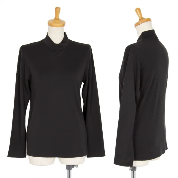 トリココムデギャルソンtricot COMME des GARCONS アクリルウールモックネックニットソー 黒M位 K-100191_001