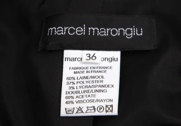 マルセルマロンジュmarcel marongiu 変形ノーカラージャケット モスグリーン36 K-100202_016
