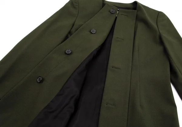 マルセルマロンジュmarcel marongiu 変形ノーカラージャケット モスグリーン36 K-100202_009