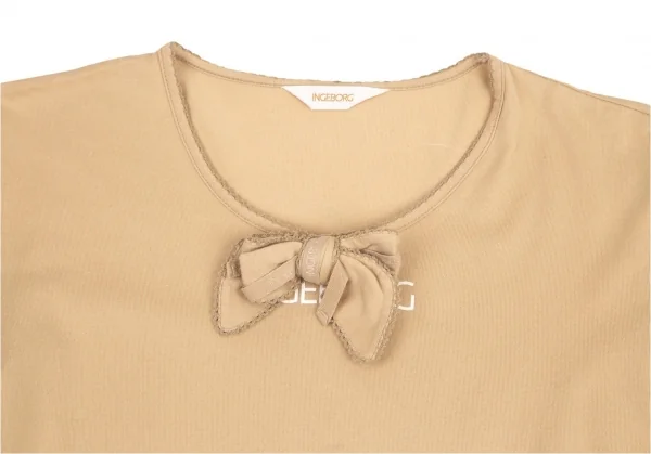 インゲボルグINGEBORG ネックリボンコットンカットソー モカベージュM K-100224_003