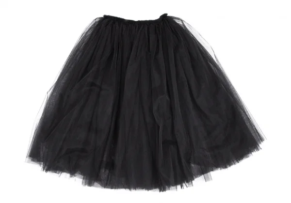 コムデギャルソン ガールCOMME des GARCONS GIRL ウエスト裁ち切り多重チュールスカート 黒S K-100250_002