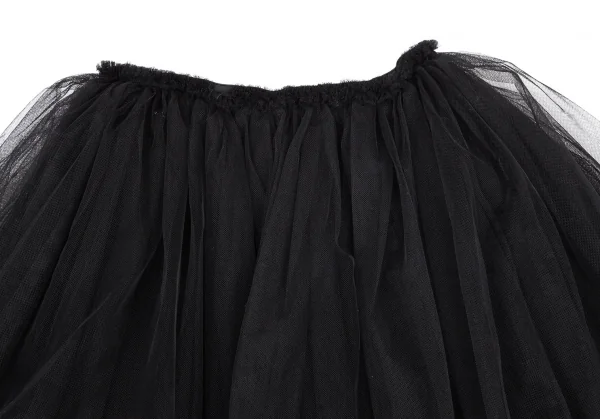 コムデギャルソン ガールCOMME des GARCONS GIRL ウエスト裁ち切り多重チュールスカート 黒S K-100250_003